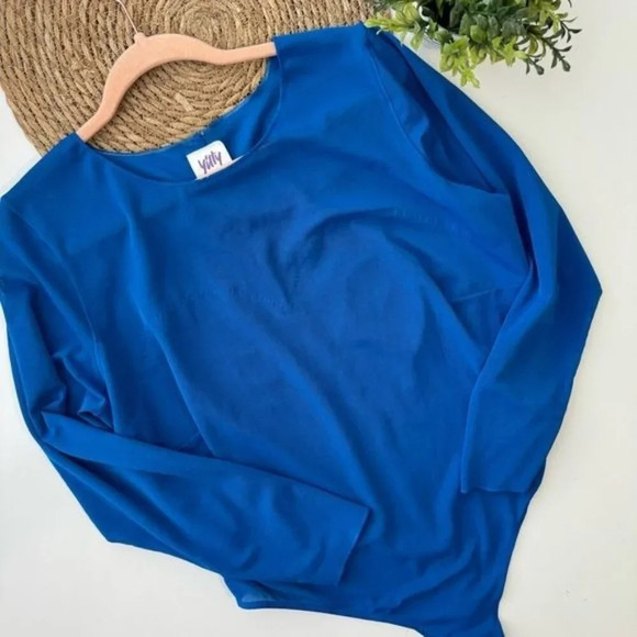 YITTY Electric Blue Long Sleeve Bodysuit - Picture 4 of 12